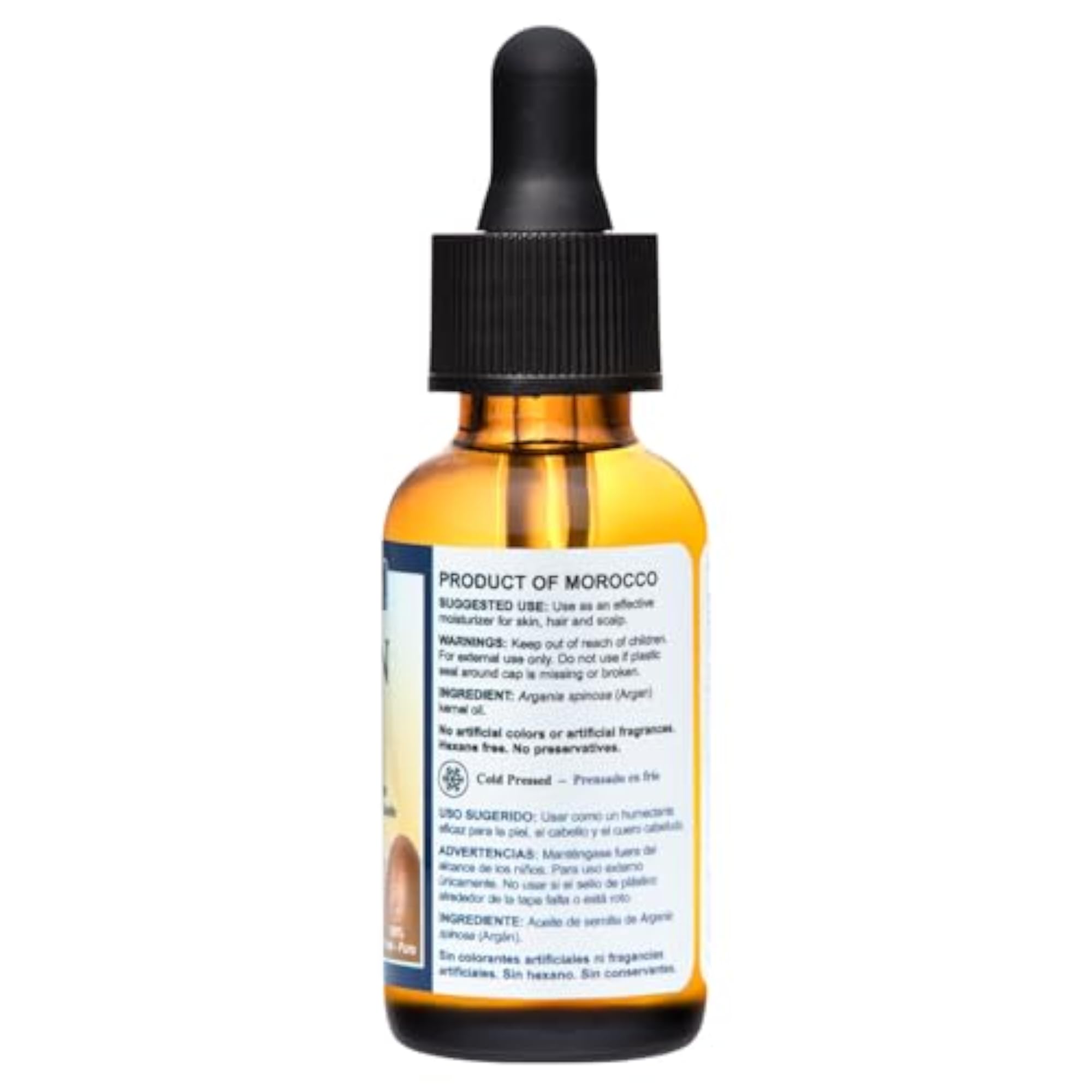 Pure Moroccan Argan Oil, Unrefined, Cold Pressed